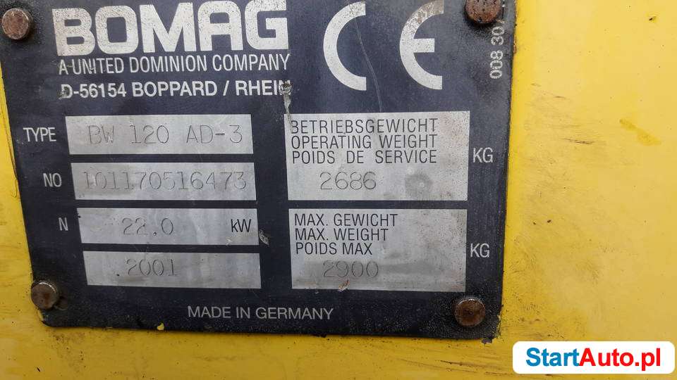 Walec BOMAG BW 120 AD 3