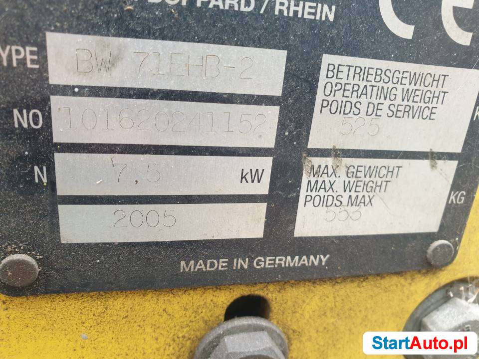 Walec wibracyjny BOMAG BW 71 EHB-2