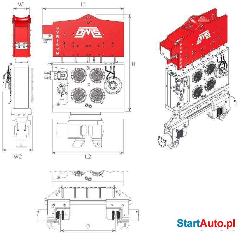 Wibromłot SVR 16 VM do pracy na dźwigu