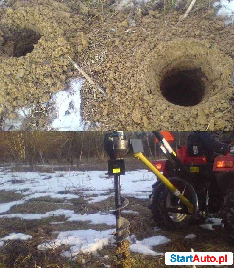 Wiertnica ciągnikowa. Napęd z WOM traktora.