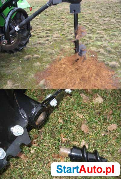 Wiertnica ciągnikowa. Napęd z WOM traktora.