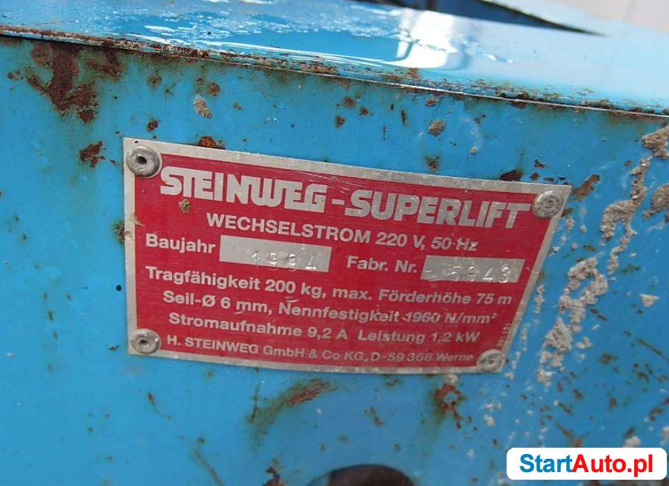 Winda budowlana – wyciąg Steinweg Superlift 13,5 m podnośnik