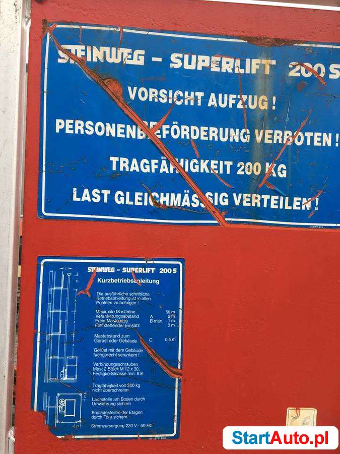 Winda budowlana – wyciąg Steinweg Superlift 200s 13m budowa