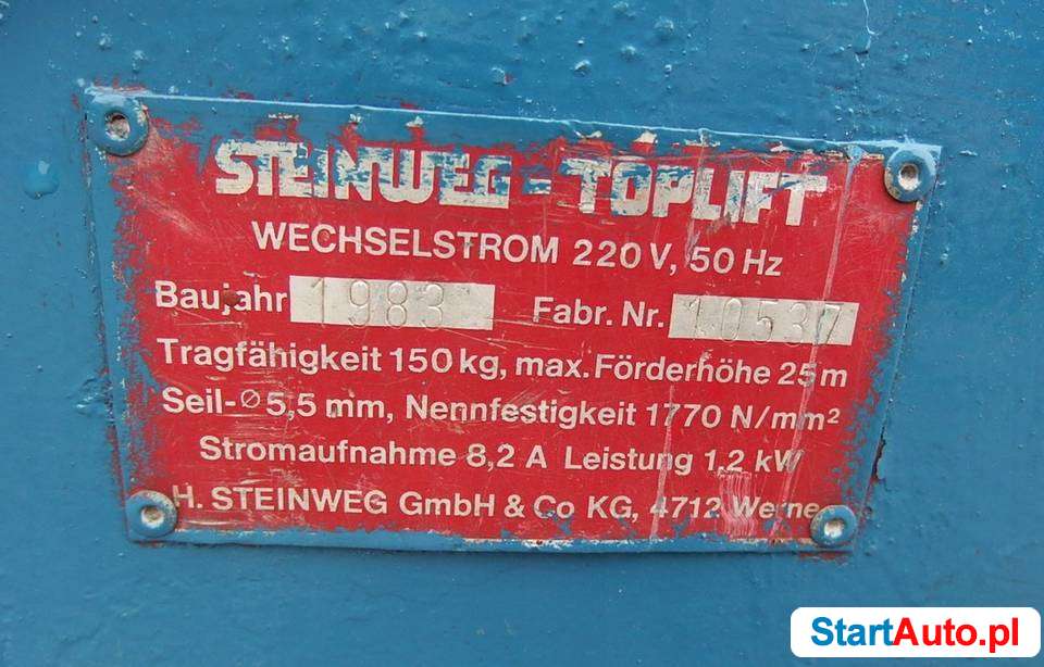 Winda dekarska budowlana STEINWEG 16m Wyciąg do dachówki