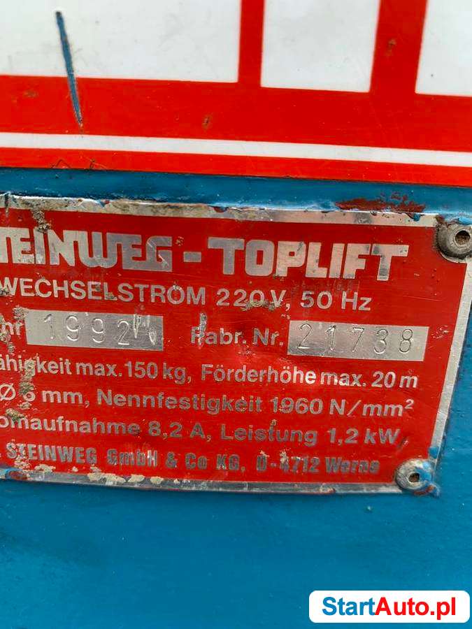 Winda dekarska Steinweg Toplift 16 metrów do dachówki papy