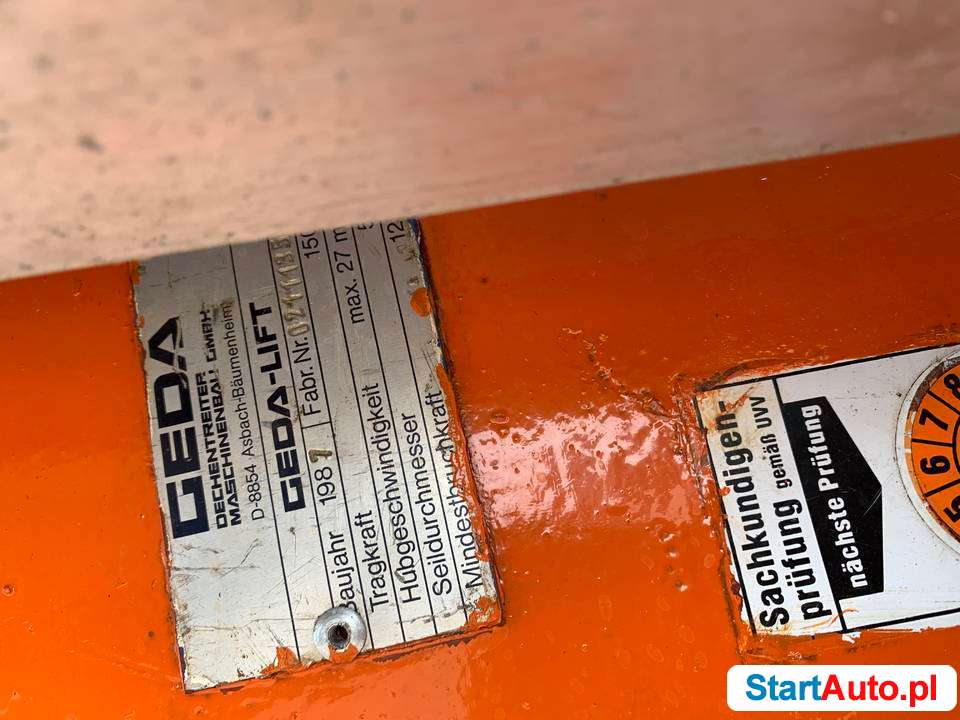 Winda drabina dekarska EMMINGHAUS budowlana wciągarka 13m