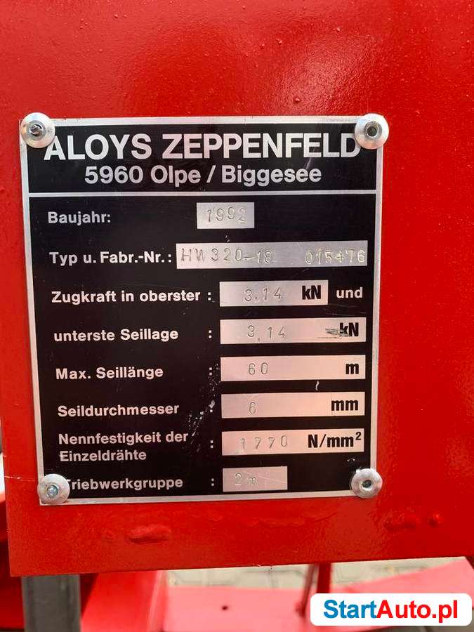 Wyciąg winda budowlana ALOYS ZEPPENFELD AZO LS 200 WE