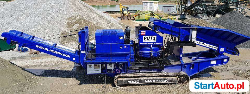 Wynajem kruszarki stożkowej, kruszenie usługowe Maxtrak 1000