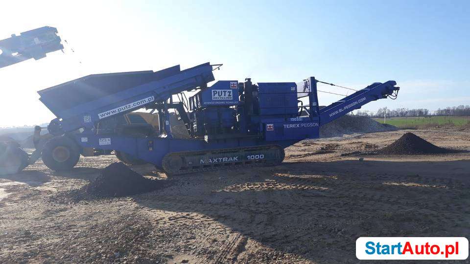 Wynajem kruszarki stożkowej, kruszenie usługowe Maxtrak 1000
