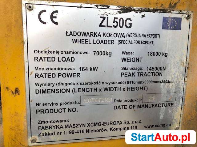 XCMG ZL50G ładowarka kołowa