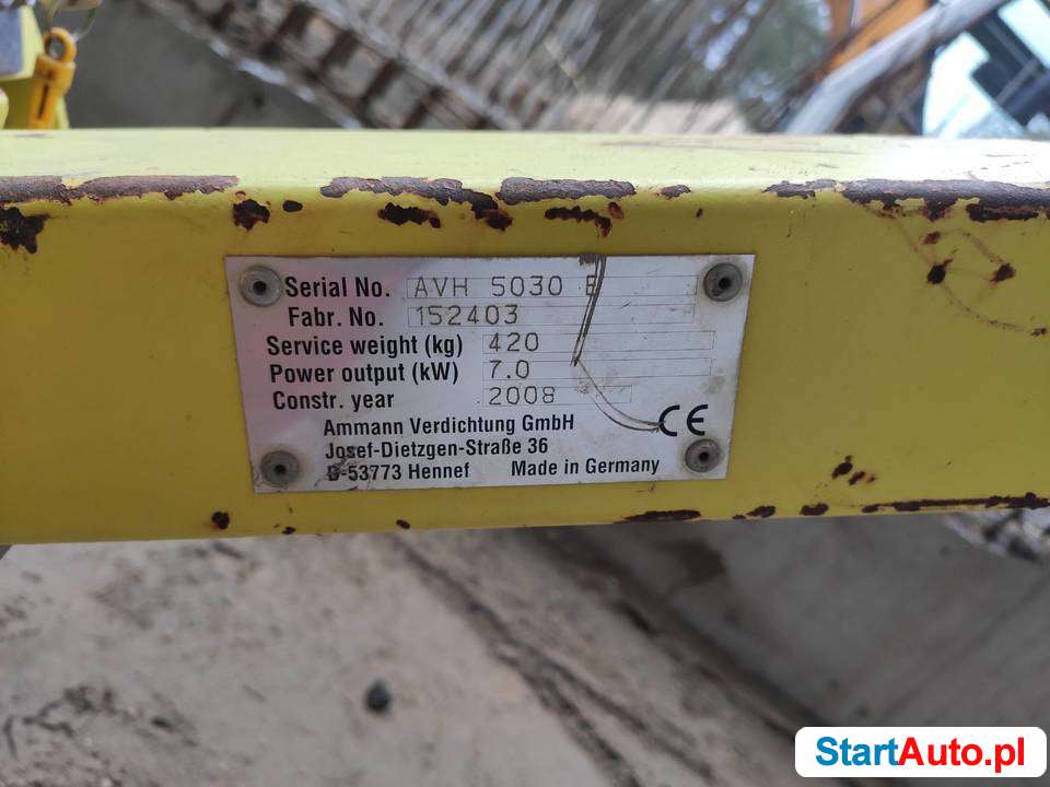 zagęszczarka Ammann 5030 E 420kg nie Wacker, Bomag, Belle