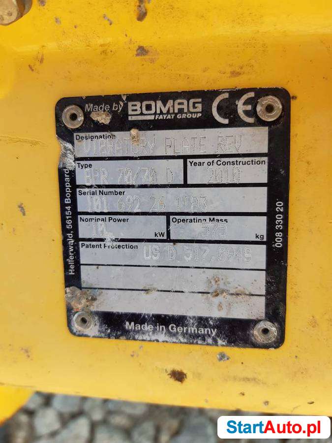 Zagęszczarka BOMAG BPR 70/70 575Kg! 08r! ( wacker dpu ammann