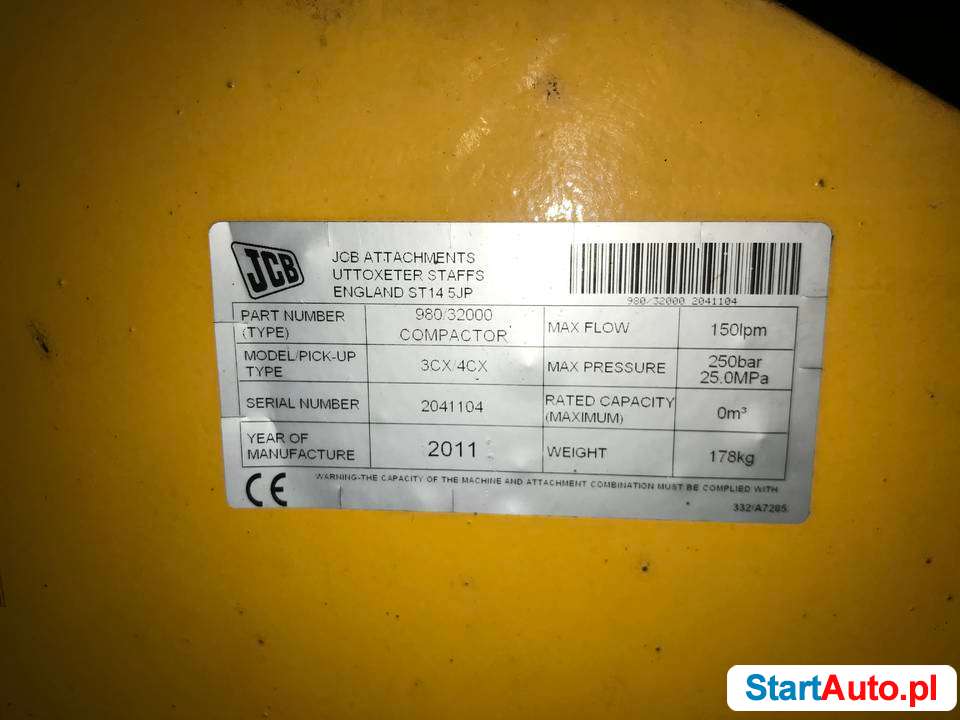 Zagęszczarka Hydrauliczna JCB