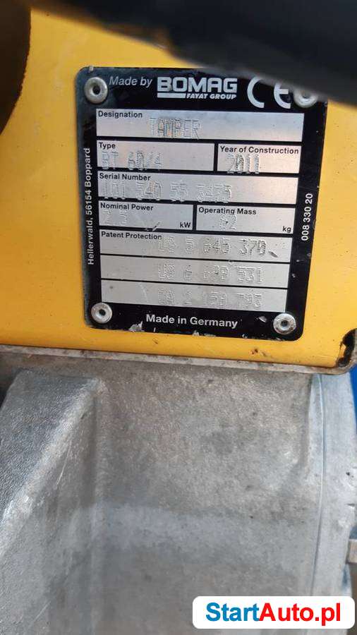 Zagęszczarka Skoczek BOMAG BT 60/4 , 11r!|wacker|