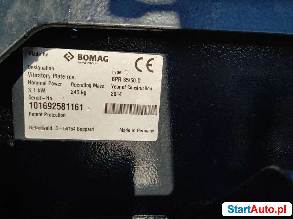 Zagęszczarka ubijarka Bomag BPR 35/60 D/E , Wacker Neuson FV
