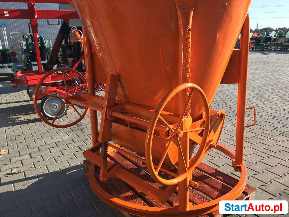 Zbiornik do betonu, pojemnik do zaprawy, dźwigowy gruby 500l