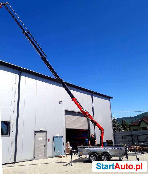 Żuraw przyczepa polskiej marki BEFARD o zasięgu pond 10 m